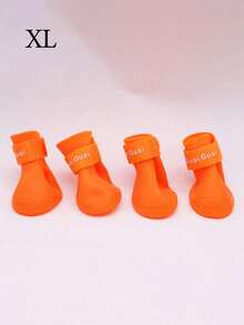 Bộ 4 đôi ủng đi mưa chống thấm nước cho thú cưng, giày cao su chống trượt cho chó nhỏ, chó con và mèo, phụ kiện bảo vệ chân cho thú cưng khi ra ngoài. - Nhiều màu - Xem 26