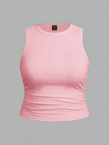 SHEIN EZwear 3件裝休閒大尺碼圓領無袖女款背心上衣，適合夏季 - 彩色 - 查看 12