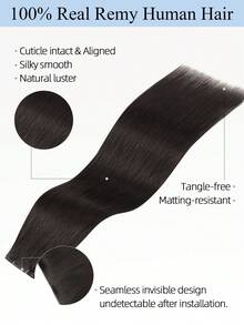 Tóc nối Genius Weft Hand Tied Sew In làm từ tóc thật, màu NC# tự nhiên, dài từ 14-22 inch, nặng 50g, thiết kế phẳng, liền mạch, không gây dày, có thể cắt ở bất cứ đâu, không rụng tóc, không bung chỉ, không cần thu hồi tóc, không gây kích ứng da đầu, chất lượng salon, dễ tạo kiểu cho mọi loại tóc, thích hợp sử dụng hàng ngày cho phụ nữ. - SNatural - Xem 3