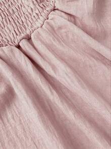 Vionelle Vestido mini de fiesta ajustado con escote en V profundo y mangas abullonadas, talla grande - Rosa vieja - Ver 5