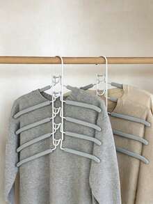 5 Packs Metal Heavy-Duty Space-Saving Coat Hangers, 5-In-1 Multi-Layer, With Non-Slip Foam Padding, For Coats, Sweaters, Suits And T-Shirts - Multicolor - View 5