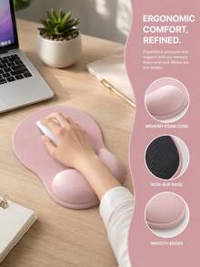 Teckwe Silicone Comfortable Thickened Anti-Slip Wrist Rest Mouse Pad With 3D Stereo Effect, Suitable For Office - View 5