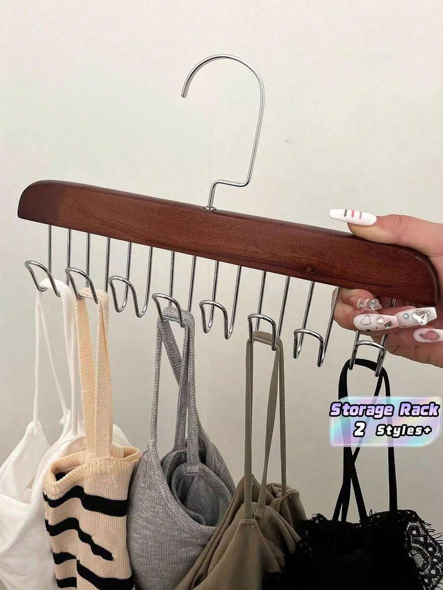 1/2 pièces Cintre multifonctionnel détachable, Porte-cintres pour soutien-gorge et débardeur, Séchoir sans couture, Printemps, Minimaliste, Hauts d'été - Multicolore - Voir 1