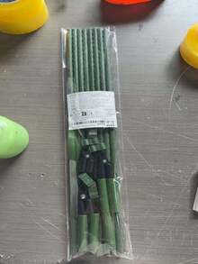21pcs Durable Garden Stake Set (8 Stakes + 3 A-Type Clips + 5 Connectors + 5 Universal Fasteners) With Coated Metal Inner Cores. Corrosion-Resistant And Easy To Assemble Via Plug-In Connection, Ideal For All Kinds Of Fruits And Vegetables. - Plant Support - View 11
