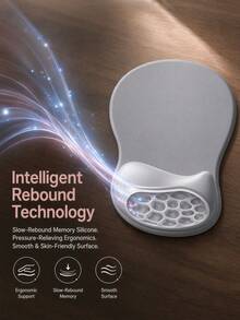 Teckwe Silicone Comfortable Thickened Anti-Slip Wrist Rest Mouse Pad With 3D Stereo Effect, Suitable For Office - View 2