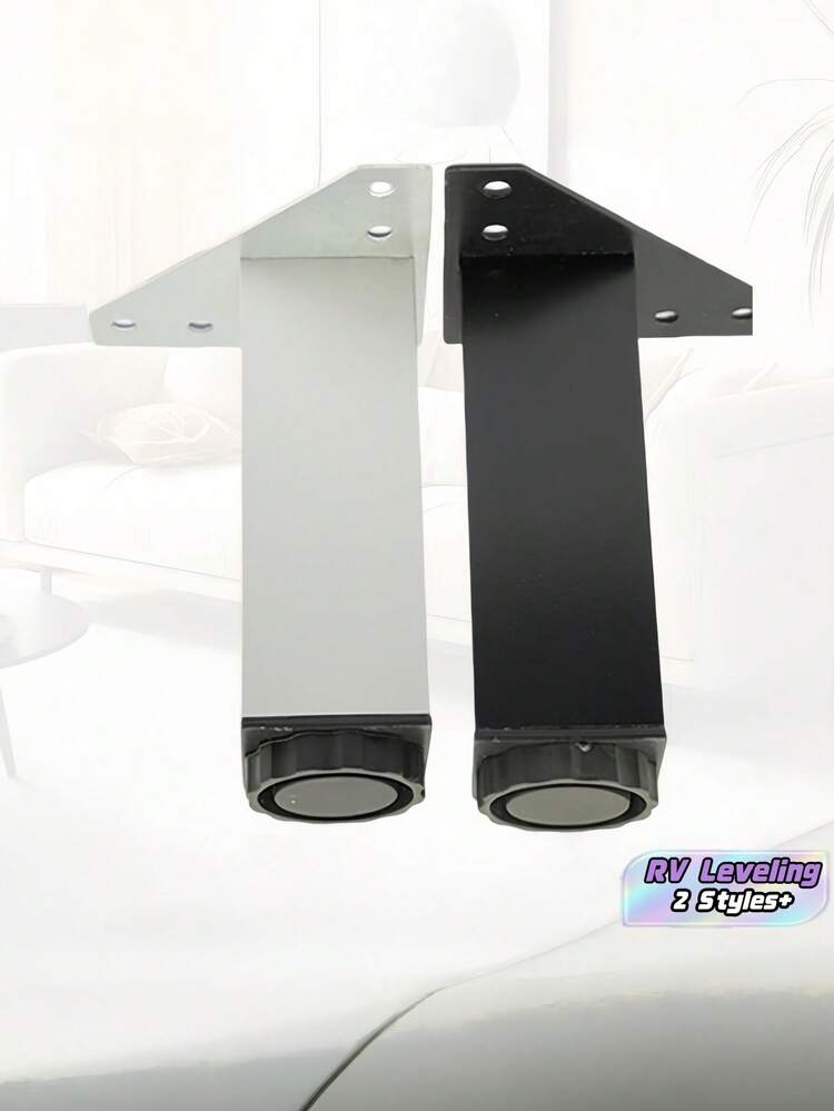 Bộ 4 chân đế nhôm vuông điều chỉnh được, chịu lực cao, có miếng đệm chống trượt cho tủ, bàn trang điểm phòng tắm, xe RV, bàn làm việc, ghế sofa, giường, bàn thao tác. Chống gỉ, tải trọng tối đa 300kg. Phụ kiện trang trí nhà hiện đại. - A - Xem 1
