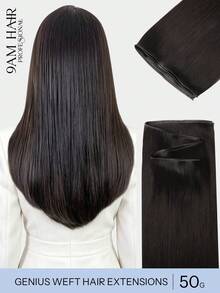 Tóc nối Genius Weft Hand Tied Sew In làm từ tóc thật, màu NC# tự nhiên, dài từ 14-22 inch, nặng 50g, thiết kế phẳng, liền mạch, không gây dày, có thể cắt ở bất cứ đâu, không rụng tóc, không bung chỉ, không cần thu hồi tóc, không gây kích ứng da đầu, chất lượng salon, dễ tạo kiểu cho mọi loại tóc, thích hợp sử dụng hàng ngày cho phụ nữ. - SNatural - Xem 1