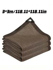Breathable Sun Shade Mesh Fabric – Outdoor HDPE Shade Cloth, Coffee Color, UV Resistant, Tear Resistant & Easy Install, With Edging & Grommets, Privacy Screen For Patio, Garden, Gazebo, Pet House, Plants, Camping Essentials - Multicolor - View 17