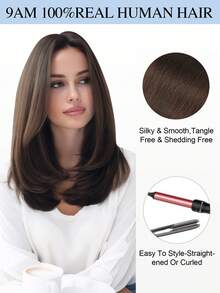 Tóc nối Genius Weft Hand Tied Sew In làm từ tóc thật, màu nâu đậm số 2, dài từ 14-22 inch, nặng 50g, thiết kế phẳng, liền mạch, không gây dày, có thể cắt ở bất cứ đâu, không rụng tóc, không bung chỉ, không cần thu hồi tóc, không gây kích ứng da đầu, chất lượng salon, dễ tạo kiểu cho mọi loại tóc, thích hợp sử dụng hàng ngày cho phụ nữ. - S2 - Xem 8