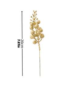 4PCS Artificial Glitter Plant With Berries , Cute Christmas Tree Decoration Ornament Cut Branches, For Living Room And Bedroom , Wedding, Party, Home Decoration, Desk Stuffing.Christmas Supplies, Home Decor,Table Decor,Outdoor And Indoor Christmas Decor - Gold - View 3