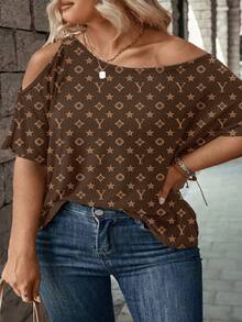 Women's Spring/Summer New Arrival Printed Casual Versatile Plus Size T-Shirt - Multicolor - View 1