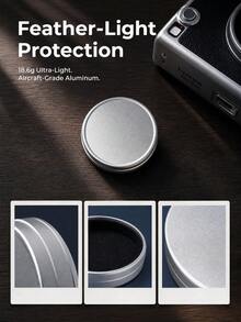 Teckwe 1Pc Aluminum Lens Cap, Aircraft-Grade Metal Lens Cover With Soft Flocked Interior, Ultra-Light 18.6g CNC Machined Scratch Dust Resistant Camera Lens Protector, Slip-On Design No Removal Needed For Storage, Perfect For Photographers Travelers Studio Urban Use Premium Camera Accessory Gift - View 7