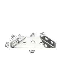 Heavy Duty Stainless Steel Corner Bracket, 90° Angle Support Brace With Screws, Scratch Resistant & Easy To Install, For Furniture & Wood Frame - 20pcs - View 3