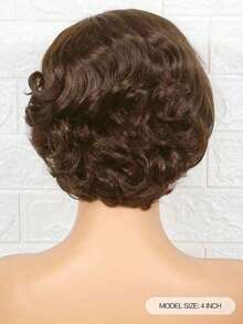 Pixie Cut Wigs Lace Front Human Hair Wigs 13x4 Short Curly Wave Pixie Cut Human Hair Wigs Real Affordable Lace Frontal Wig Cheap Ear To Ear Wig For Beginner Friendly - S4 - View 4