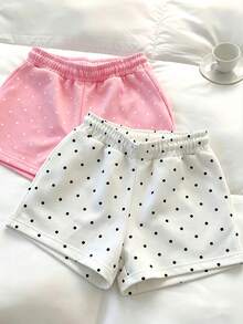 Set de 3 shorts de mujer con diseño bordado de caballero - Blanco - Ver 2
