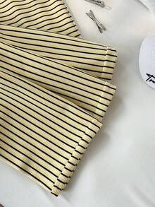Sweetra Quần ống rộng thoải mái, đa năng phong cách Y2K cho kỳ nghỉ và đi học. - Màu vàng - Xem 5
