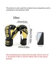 2 Pieces, Unisex Boxing Gloves, Thick Design, Suitable For Sandbag Training, Boxing Practice, But Also Suitable For Sanda, Muay Thai, Mma, And Other Sports. Available Colors: Red, Blue, Black, White. - Multicolor - View 3