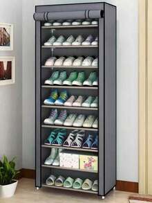 Shoe Cabinet With Dust Cover, Non-Woven Fabric Material, Space Saving, Large Capacity, Easy To Assemble, Portable Shoe Cabinet, Suitable For Various Scenarios Such As Foyer, Storage Rack, Home And Dormitory Storage, Shoe Organization, Shoe Storage, Shoe Cabinet, Room Decoration, Storage Rack, Shelf, Minimalist Style - Multicolor - View 19