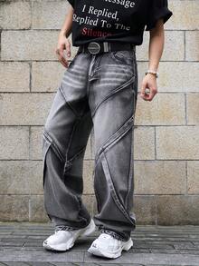 Manfinity EMRG Quần Jeans Nam - Màu Xám nhạt - Xem 5