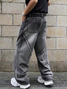 Manfinity EMRG Quần Jeans Nam - Màu Xám nhạt - Xem 2