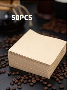 50/100PCS Pure Wood Pulp Square Coffee Filter Paper 30x30CM Natural Color Foldable For Chemex Hand Drip Unbleached Disposable For Home Office Use - true color - View 9