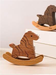 Cirelle 1pc Wooden Horse Aromatherapy Diffuser – Natural Black Walnut/Rosewood Essential Oil Evaporator (No Essential Oil) - multicolor - View 7