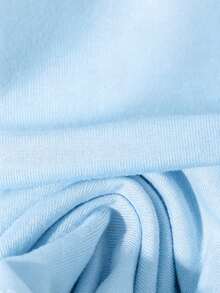 GlowEve CURVE Plus Size Women Pearl Decor Ruched Casual Daily Wear T-Shirt - Blue - View 4