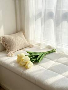 Artificial Tulip Fake Flowers, Realistic Simulation Floral Decor For Living Room Bedroom Home Ornament - Apricot - View 7