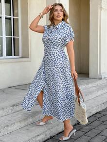 Easura Plus Size Women Floral Print Casual Goth Elegant Party Vacation Tea Party Summer Dress White, For Summer Outing Cover Up, Formal Vacation - Multicolor - View 5