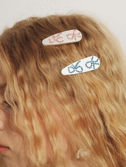 Popjeli Silver Vintage Colored Butterfly Rhinestone Hairpin,Y2K/Cute/Colorful/Chic,DIY,PINK,Summer/Beach/Prom/Part/Vacation/Travel,For Mom/Women/Girl/Mother,Heart,Floral