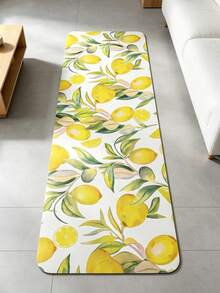 1 Piece Soft Thick Kitchen Floor Mat, Lemon Tree Non-Slip Anti-Oil Floor Mat, Waterproof Kitchen Mat, Anti-Fouling Floor Mat, Machine Washable, Entrance Door Mat, Kitchen Living Room Laundry Room Bathroom Absorbent Floor Mat, Room Decoration - multicolor - View 2