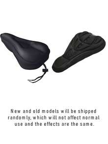1PC Extra Soft Gel Bicycle Seat Cover Black Padded Saddle Cushion For Men Women Comfort Exercise Indoor Compatible Non Slip Breathable Sweatproof Pressure Relief High Elastic - Black - View 6