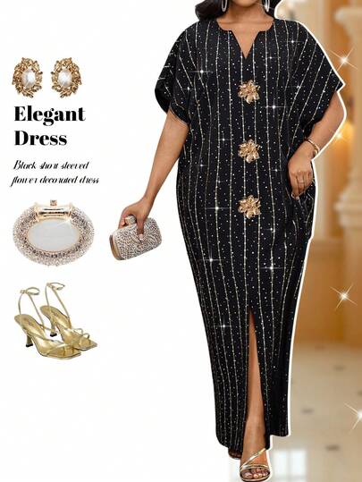 Fleurora Holiday Dresses For Women Vacation Dress Black Dress Long Summer Dress For Women