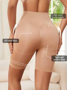 SHAPORA Women Solid Color High Waist Body Shaping Panties - Apricot - View 2