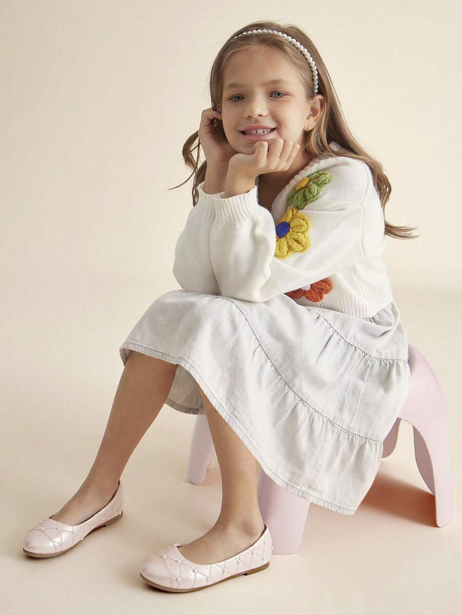 Mini mi Zapatos planos para niños, estilo de hada dulce, versión coreana, sandalias versátiles para estudiantes - Rosa vieja - Ver 1