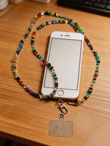 Cordón cruzado multicolor de piedra en forma de cubo para fundas de teléfono, anti-pérdida - Multicolor - Ver 8