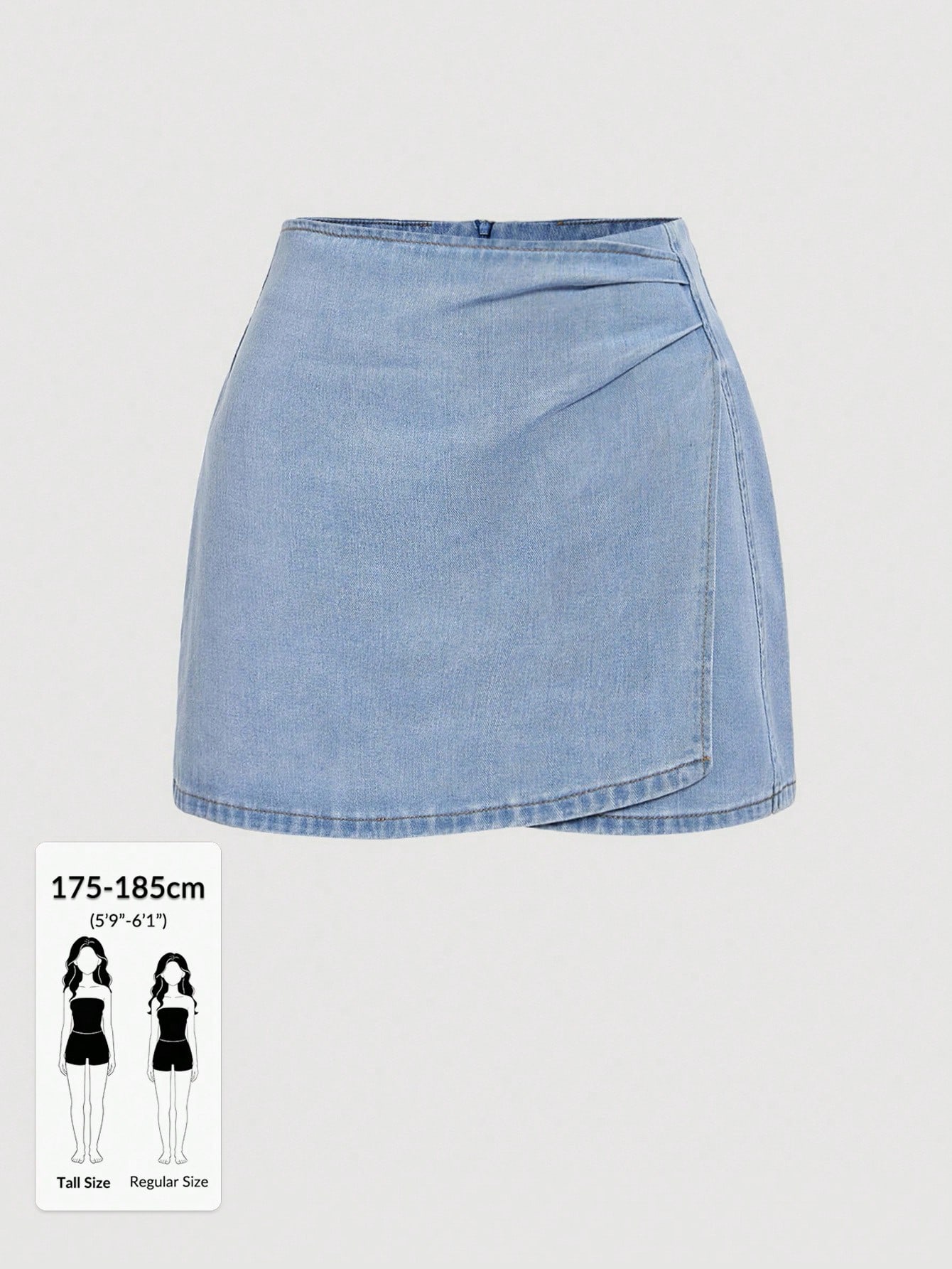 High waist denim skirt