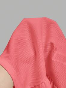 Slaydiva Coral Pink,Summer,Casual,City Break Women Ribbed Tank Top,Basic Versatile Crew Neck Racer Back Off-Shoulder Sleeveless Shirt For Yoga&Vacation - Rose Red - View 8