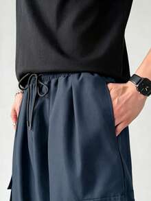 PAVTROS Pantalones holgados tipo harén para hombres con tobillos con puños - azul real - View 4