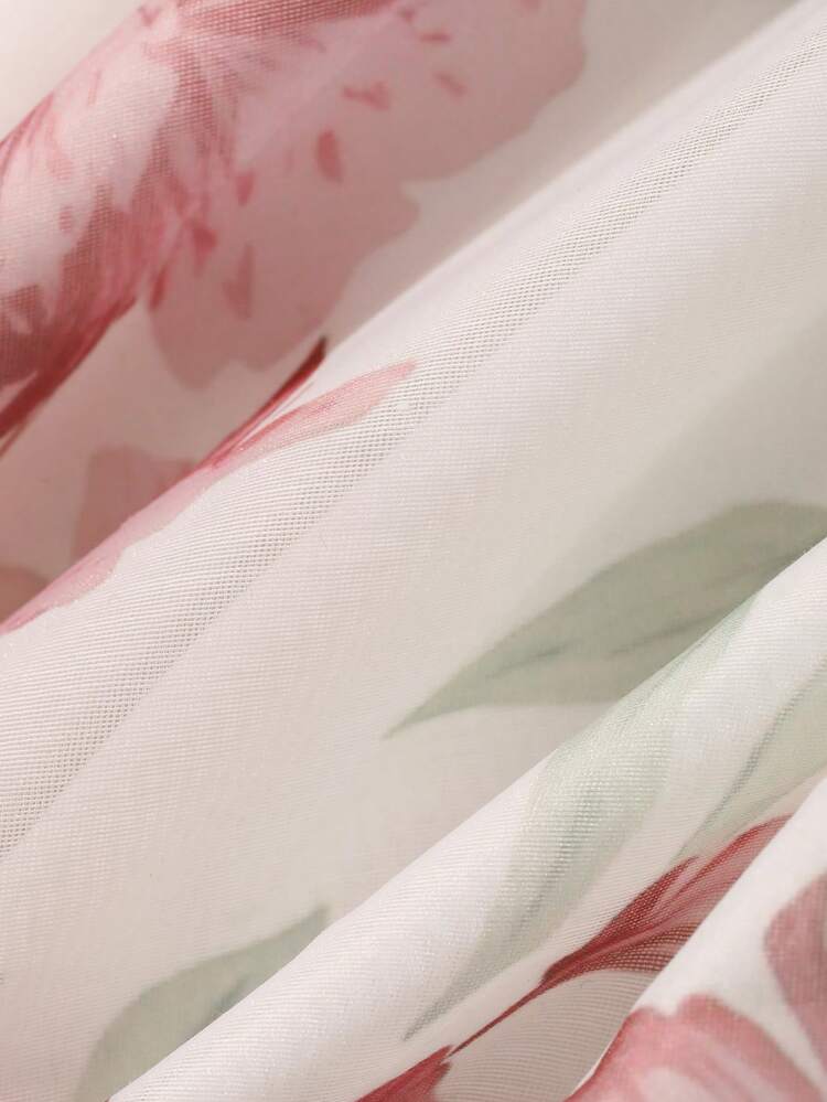 Elegant Casual Ditsy Floral Long Dress, Suitable For Spring And Summer Occasions