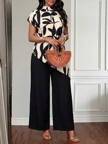 SHEIN Lady Bộ đồ hai mảnh bốn mùa dành cho nữ, bộ đồ hai mảnh mùa thu, bộ đồ hai mảnh thanh lịch thường ngày, bộ đồ hai mảnh màu trắng dệt kim cổ đứng sang trọng nhiều lớp dành cho nữ mùa thu, bộ đồ hai mảnh mới dành cho nữ, bộ đồ hai mảnh thường ngày dành cho nữ. - trắng - Xem 9