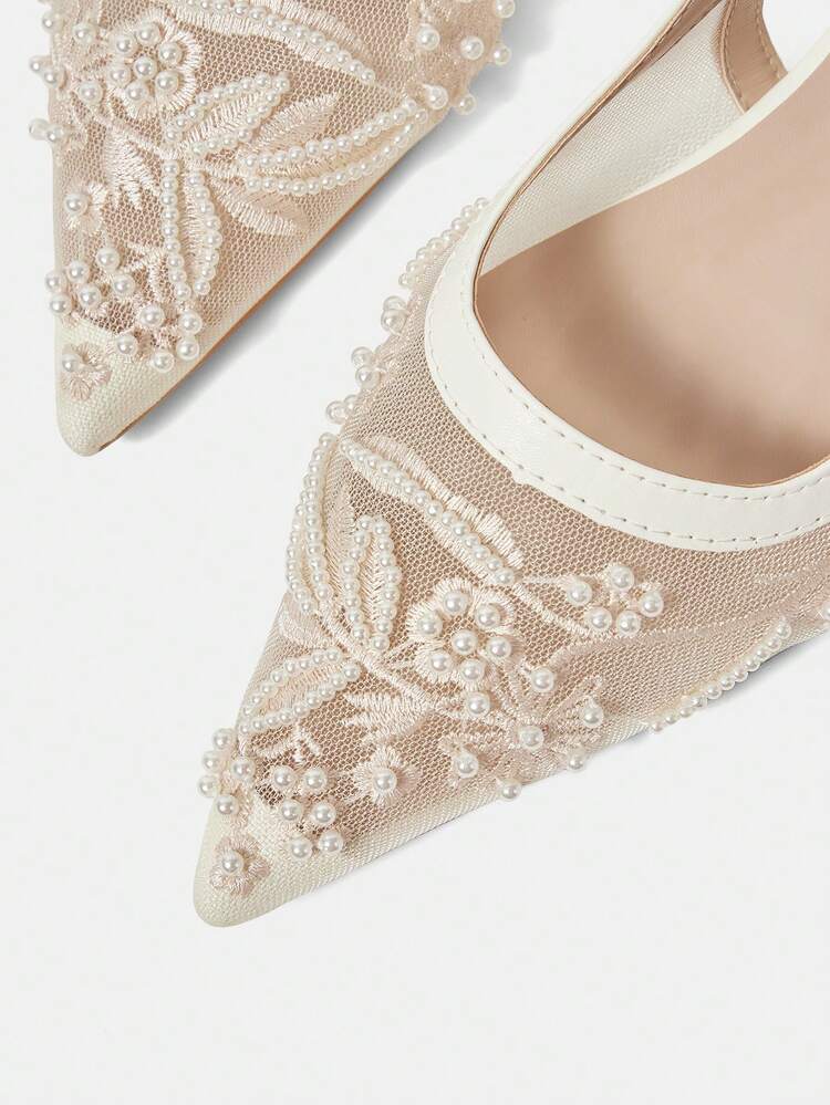 CUCCOO HITCHD Women Shoes Spring And Summer New Women's Flat-Soled Shoes Elegant Pointed Toe Low Vamp Bevel Heel Low-Heeled Shoes Women's Black Mesh Yarn Breathable And Thin Temperament Shoes Banquet Commuting Dating Versatile Comfortable Not Tired Feet Workplace OL Style Advanced Women's Shoes