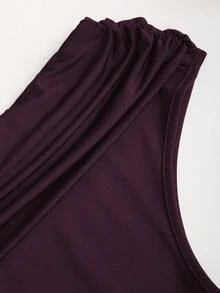 Women Plus Size Sports Dresses - Purple - View 3