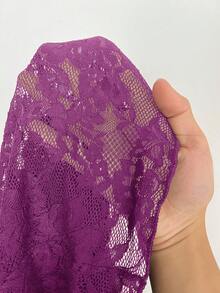 StreetHx Kamisol Patchwork Renda Gaya Jalanan Wanita - Purple - View 6
