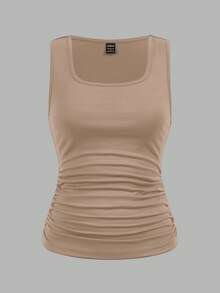 SHEIN LUNE 女款純色休閒百搭背心上衣 3 件組 日常穿著 - 彩色 - 查看 3