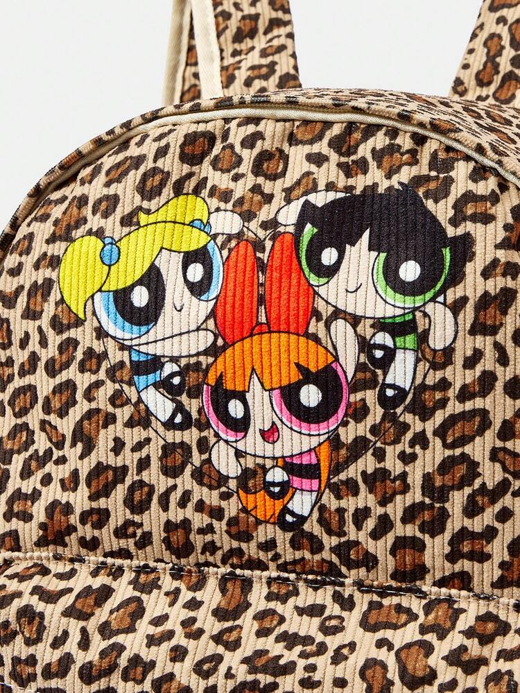 THE POWERPUFF GIRLS X SHEIN Uma mochila da moda com estampa de