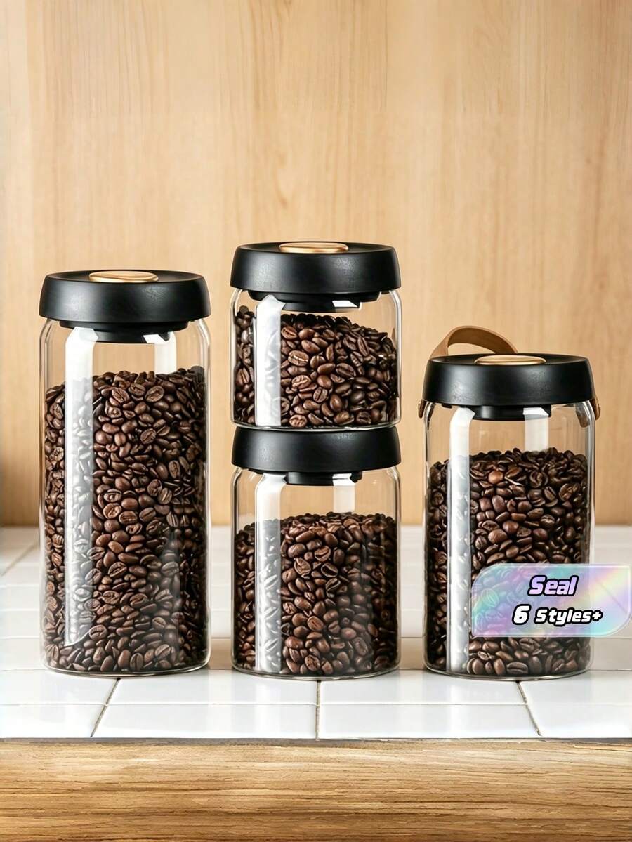 4/2/1 Stück Vakuum-Verschlussgläser, Kaffee-Bohnenlagerflaschen, Küchen-Lebensmittel, Getreide, Teeblätter, Gläser, luftdichte Behälter, Küchenzubehör, frische Aufbewahrungsgläser, Küchenbedarf, Glas-Vorratsbehälter, Vakuum-Verschlussgläser für Kaffeebohnen, Druckpumpen-Vorratsgläser, feuchtigkeitsgeschützte Vorratsgläser, feuchtigkeitsgeschützte Vakuum-Pressgläser - Verschiedenfarbig - Übersicht 1