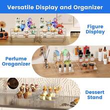 5 Pieces Clear Acrylic Display Risers, Rectangular Tabletop Display Stand Suitable For Collectibles Figures Jewelry Cupcake Dessert Home Decoration Storage Organizer - View 5