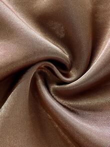 Franclia Women's New Satin Wrap Waist Wide Leg Jumpsuit, Suitable For Daily Commute And Date Outfits - Mocha Brown - View 3
