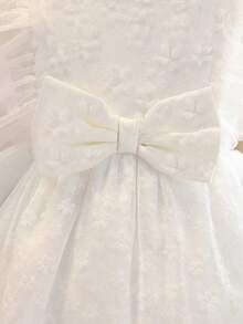 SHEIN Baby Girl Strap Mesh Princess Dress For Summer Party - White - View 9